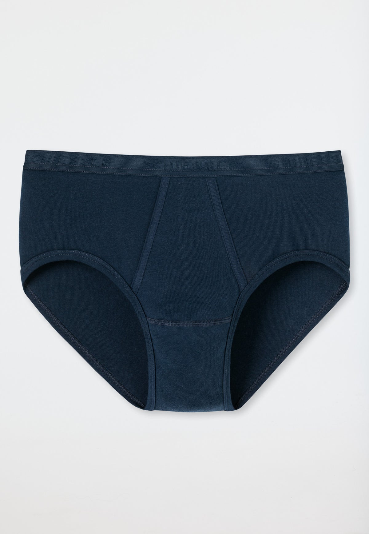 Schiesser Sport briefs with fly, fine rib - Original Classics - Navy