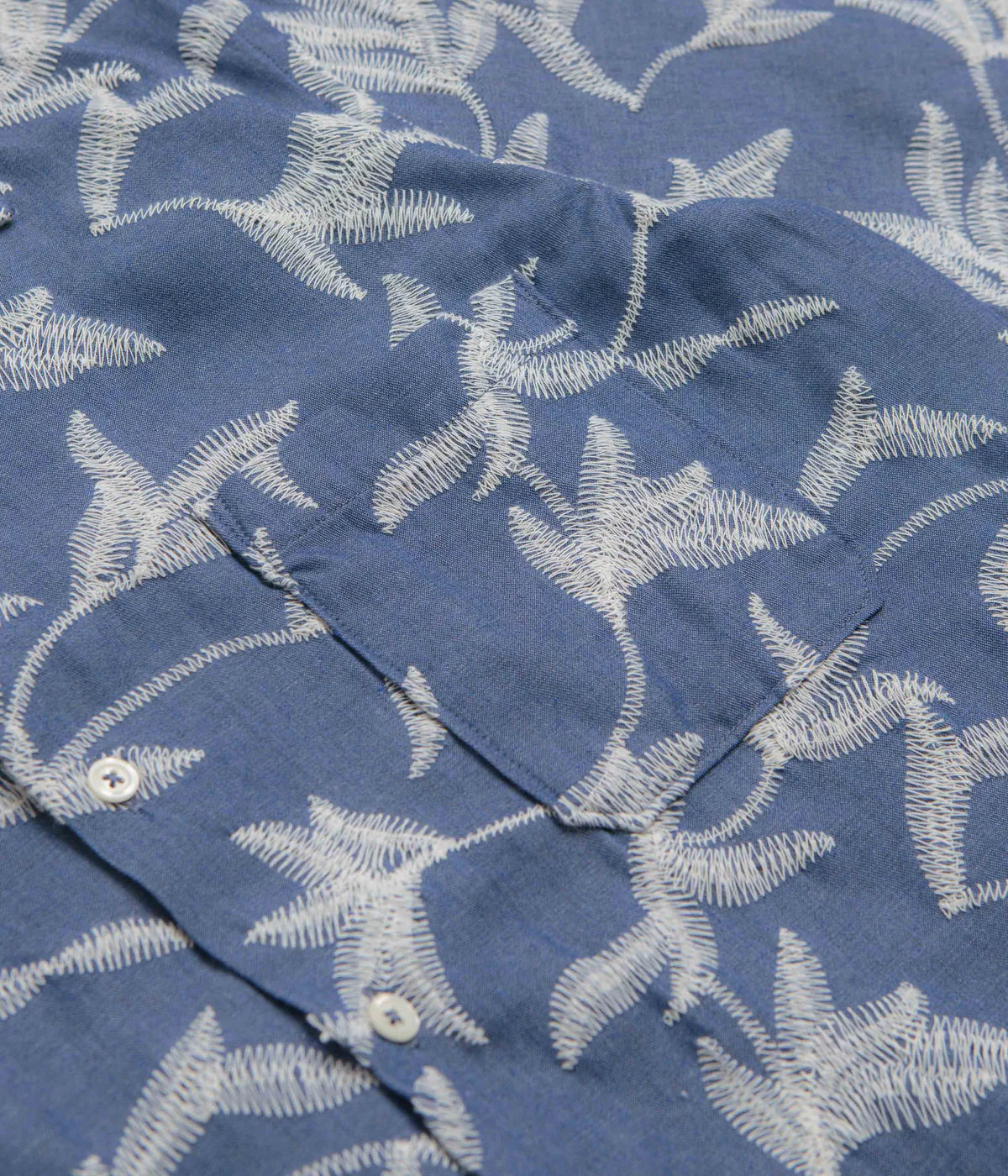 Universal Works Road Shirt Summer Jungle - Indigo