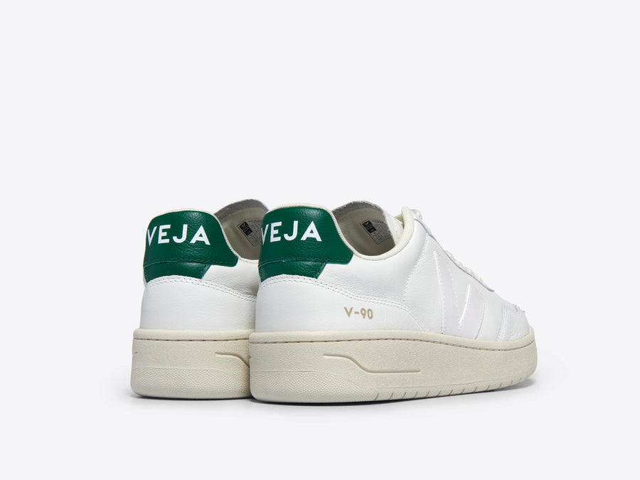Veja V-90 Leather - White / Golf Trainers