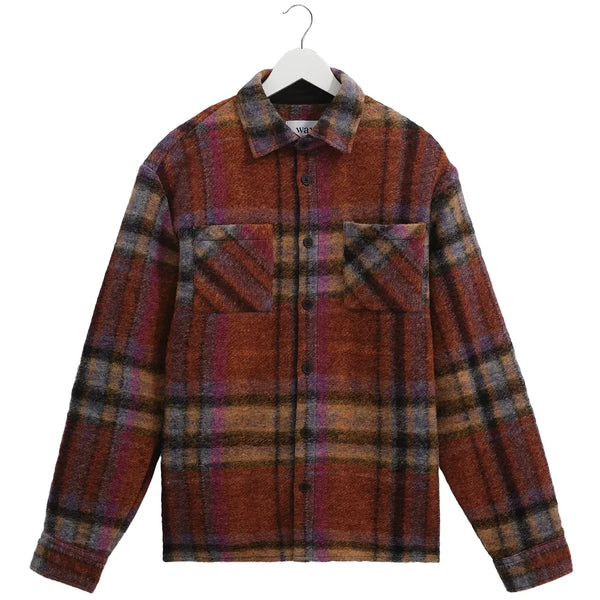 Wax London Whiting Multicolour Wool Check Overshirt - MULTI