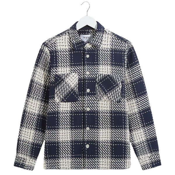 Wax London Whiting Overshirt Marine Beatnik - Navy