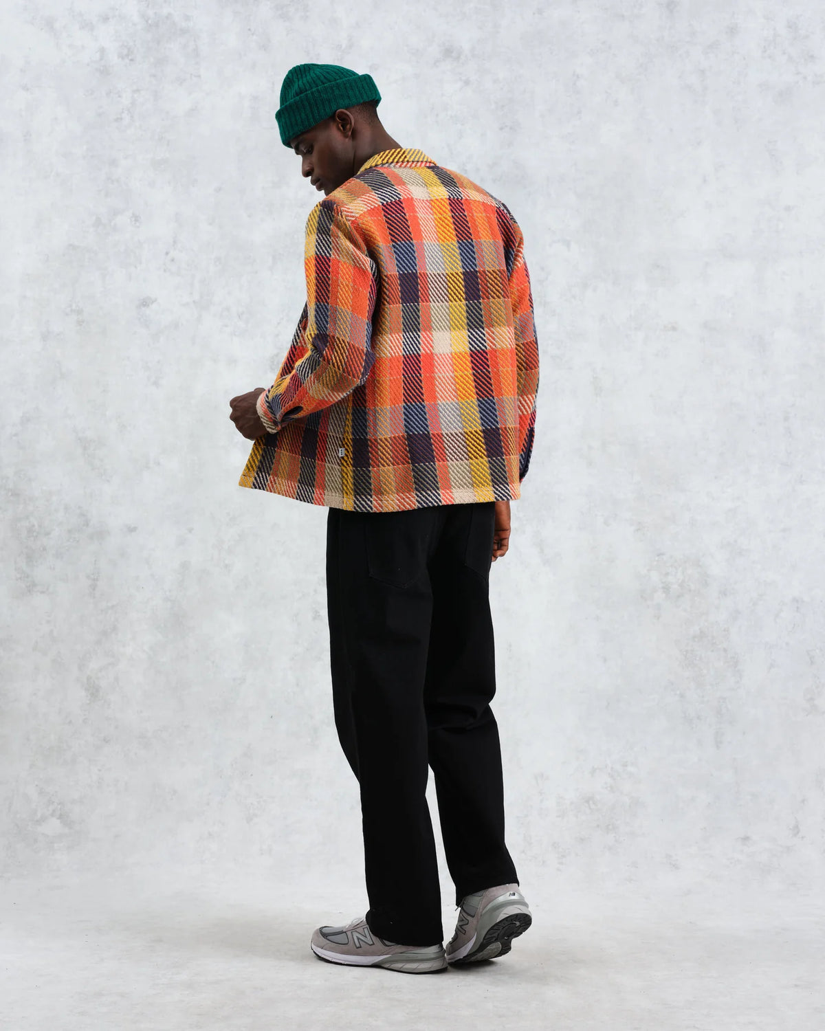 Wax London Whiting Orange Pike Check Overshirt - Orange