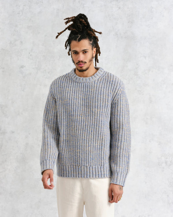 Wax London Wilde Crew Thick Knit - Blue