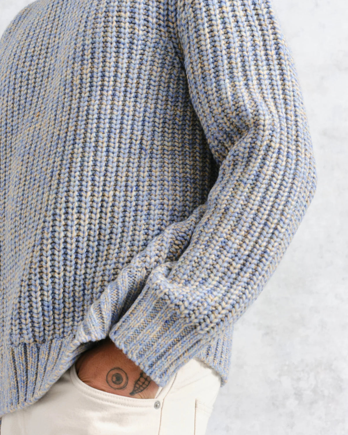 Wax London Wilde Crew Thick Knit - Blue