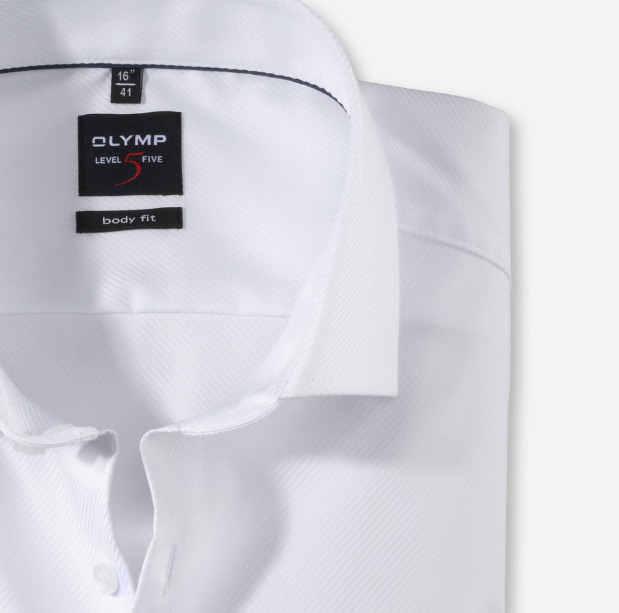 OLYMP Level Five Body Fit Shirt - White