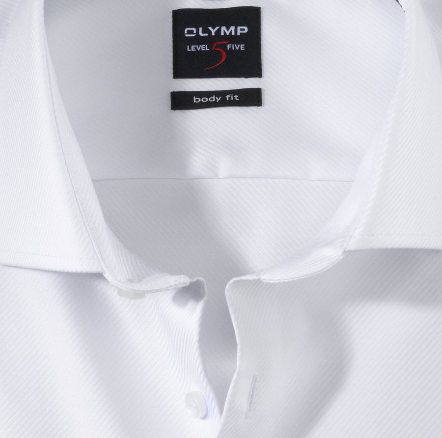 OLYMP Level Five Body Fit Shirt - White