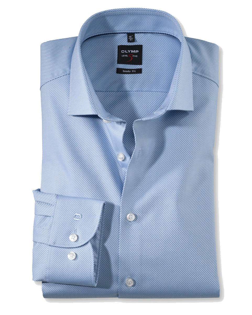 Olymp Body Fit Formal Shirt - Mid-Blue