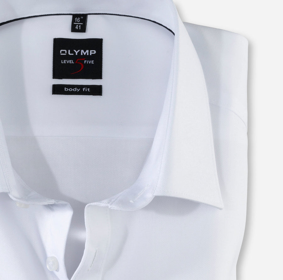 OLYMP Level Five Body Fit Formal Shirt - White