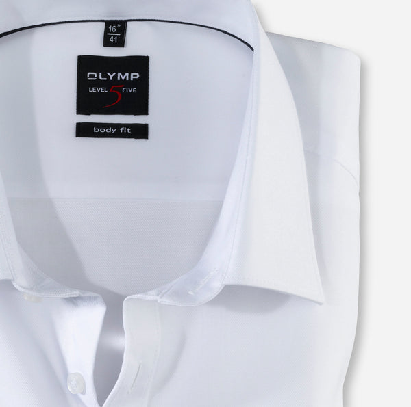 Olymp Level 5 Body Fit Formal Shirt - White