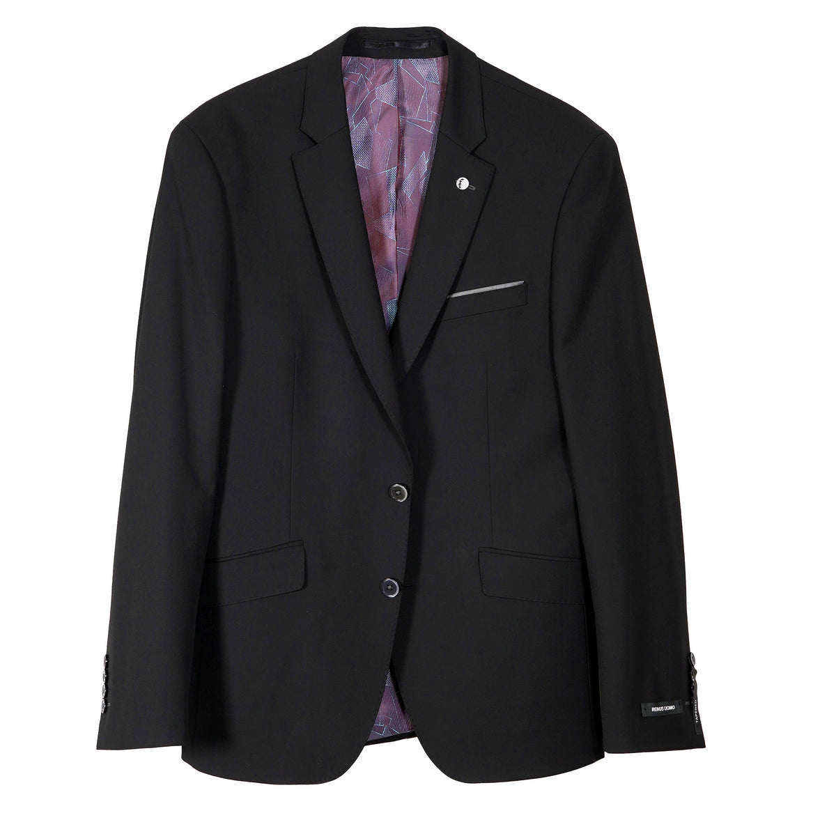 Remus Uomo Tapered Fit Stretch Mix and Match Suit Jacket - Black (Piece 1)
