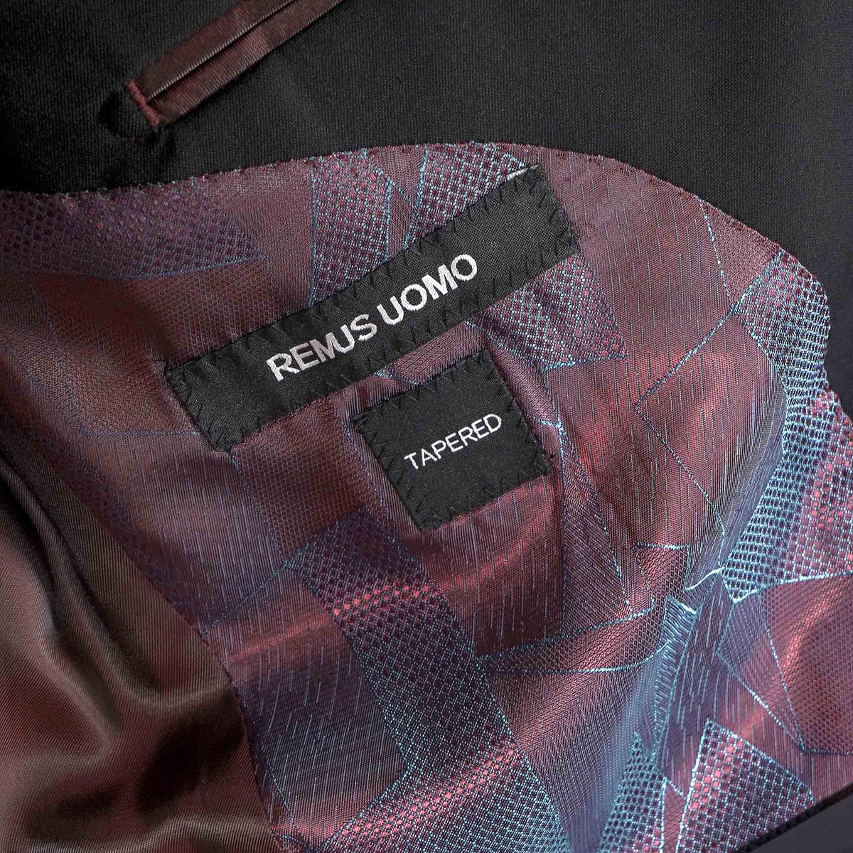 Remus Uomo Tapered Fit Stretch Mix and Match Suit Jacket - Black (Piece 1)