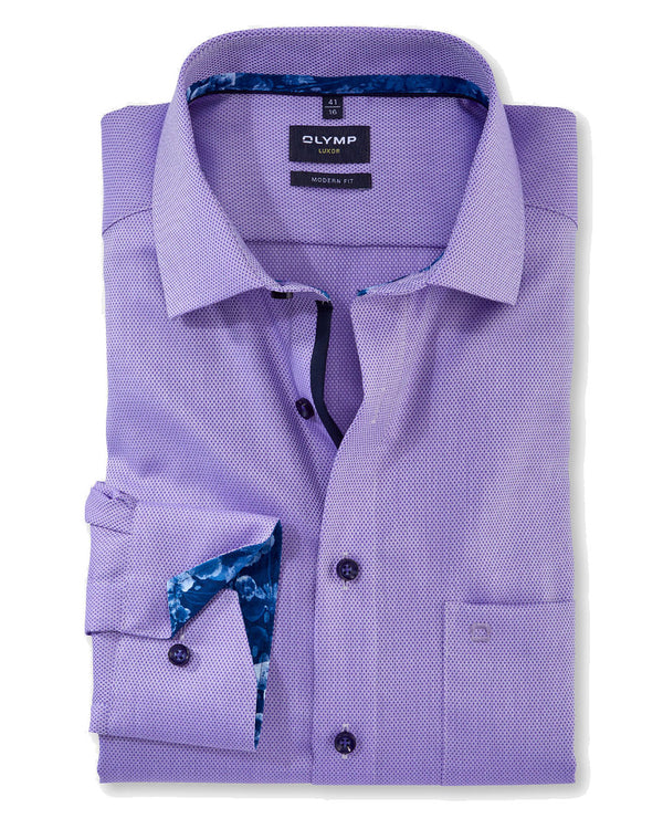 Olymp Luxor Modern Fit Shirt - Purple (Organic)