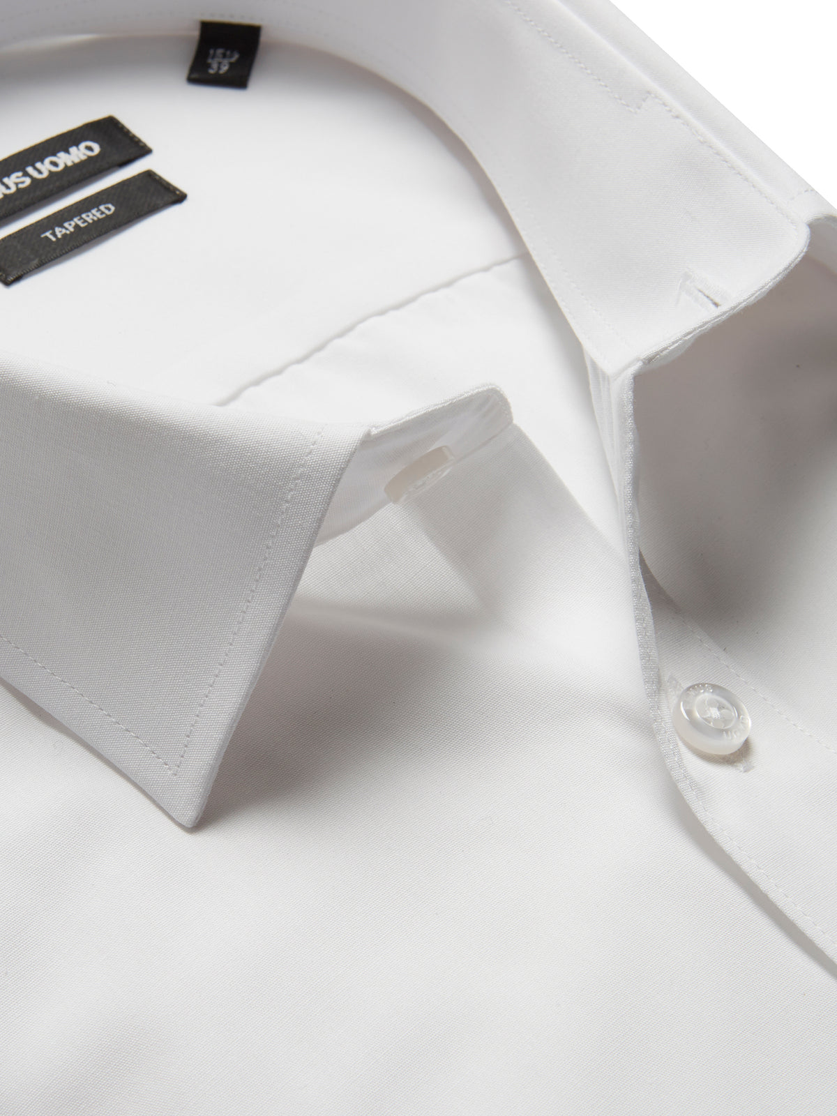 Remus Uomo Tapered Fit French Cuff Shirt - White