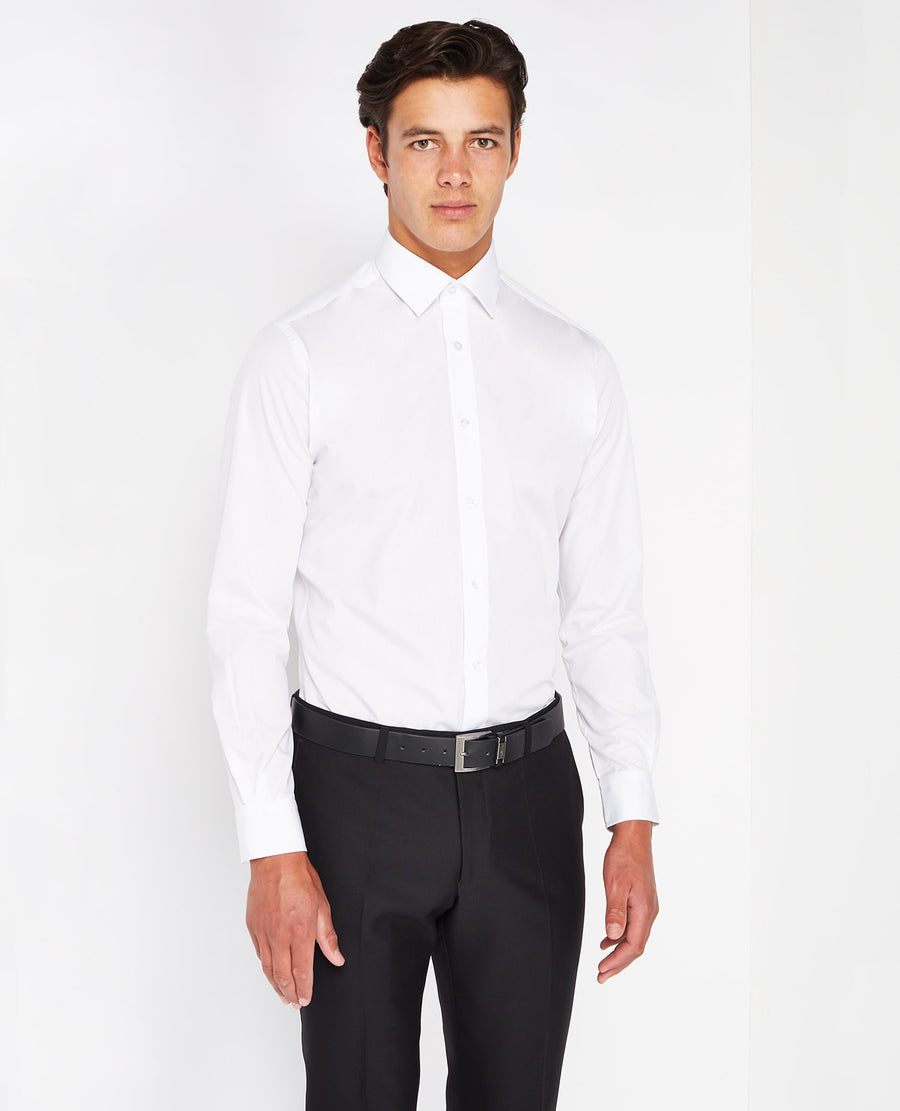 Remus Uomo Tapered Fit Formal Shirt - White
