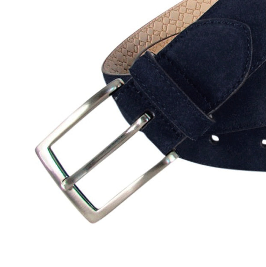 Leyva Suede Leather Belt 212 - Navy