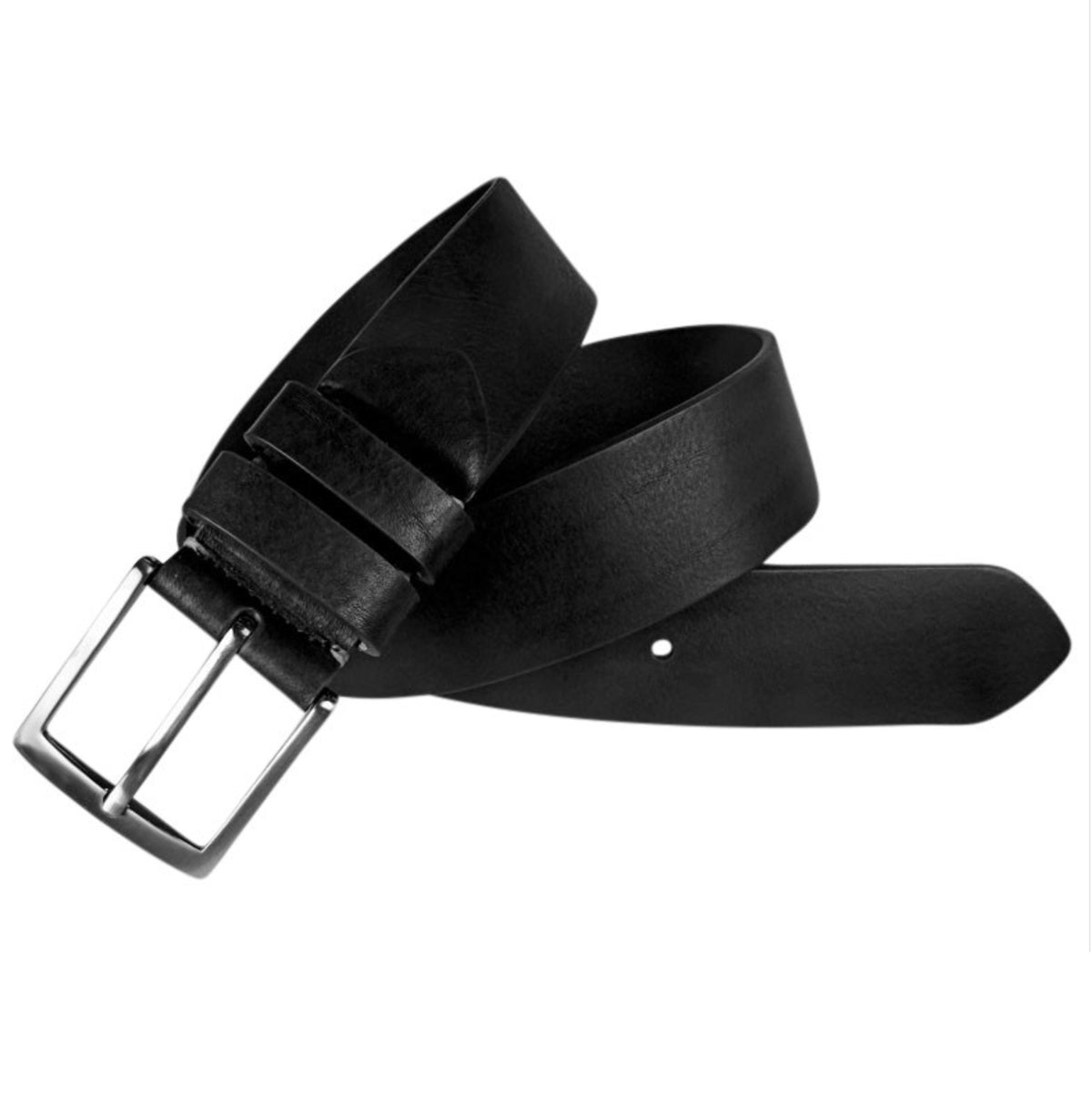 Leyva Waxed Calfskin Belt - Black
