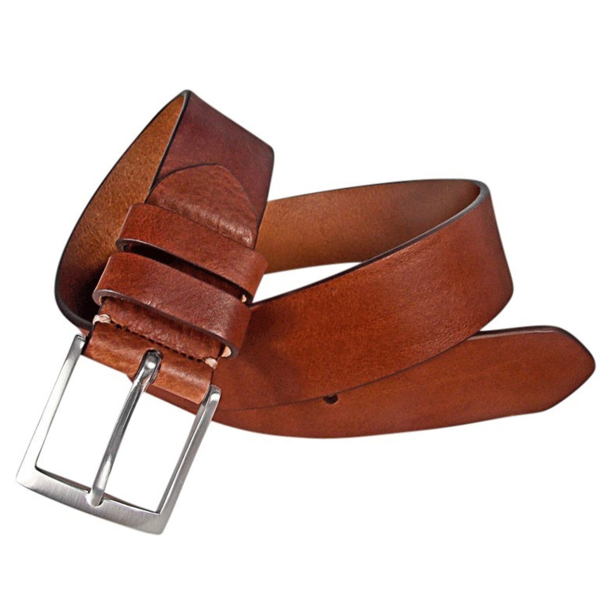 Leyva Waxed Calfskin Belt - Tan