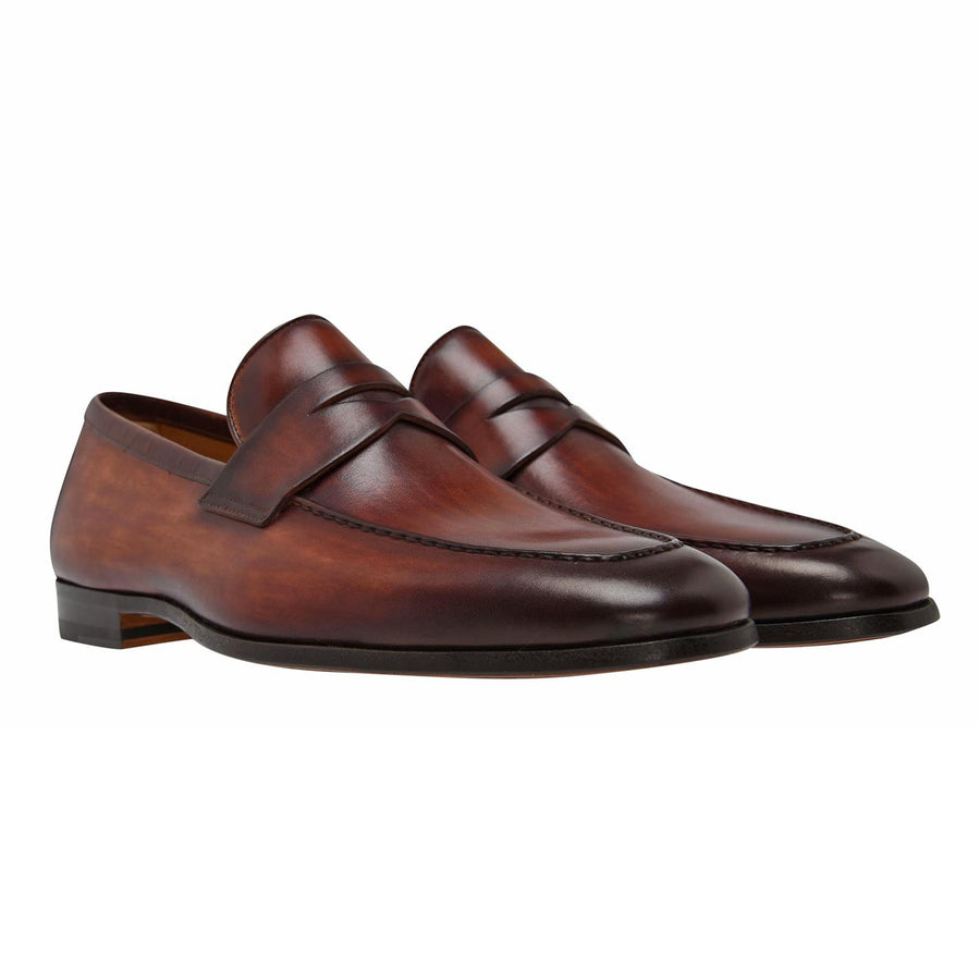 Magnanni Delos Leather Penny Loafer - Brown