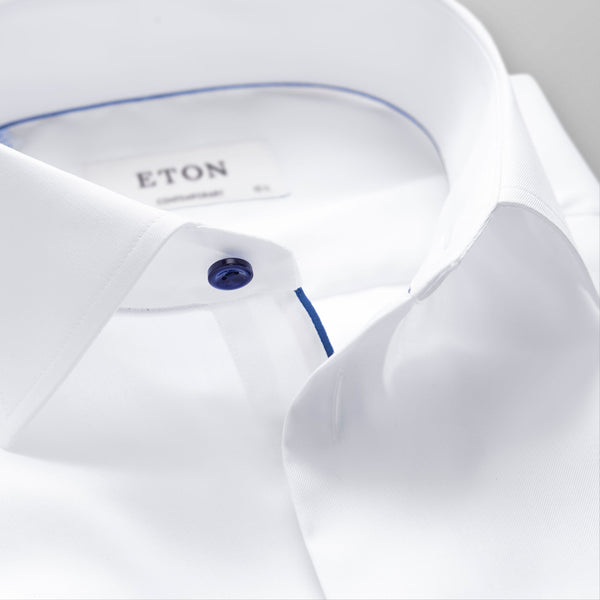 Eton Contemporary Fit Signature Twill Shirt - White