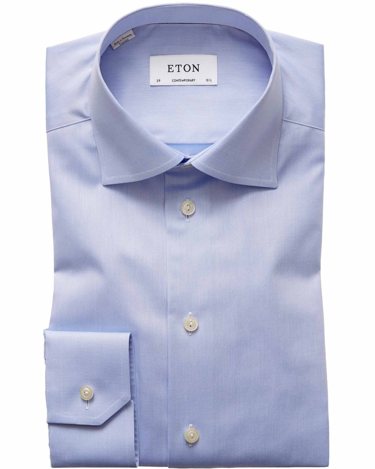 Eton Contemporary Fit Signature Twill Shirt - Light Blue