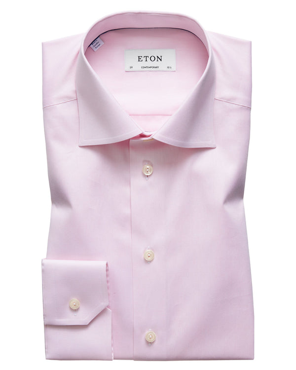 Eton Contemporary Fit Signature Twill Shirt - Pink