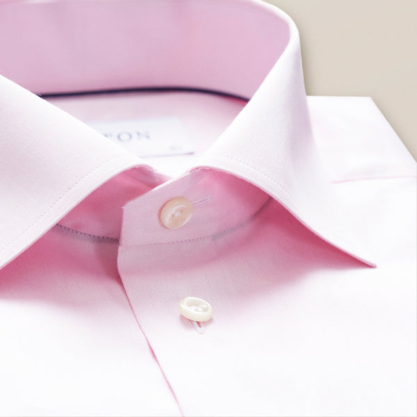 Eton Slim Fit Signature Twill Shirt - Pink