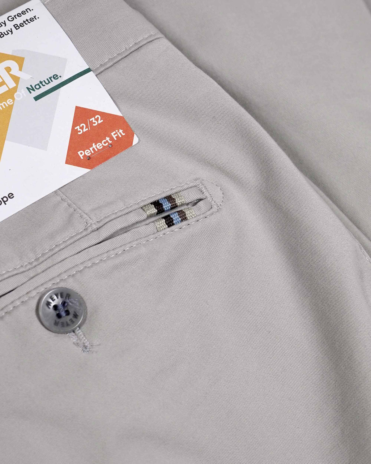 Meyer Rio Chino Trouser - Grey (Organic)