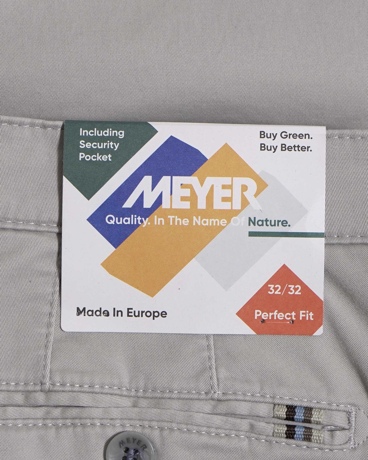 Meyer Rio Chino Trouser - Grey (Organic)