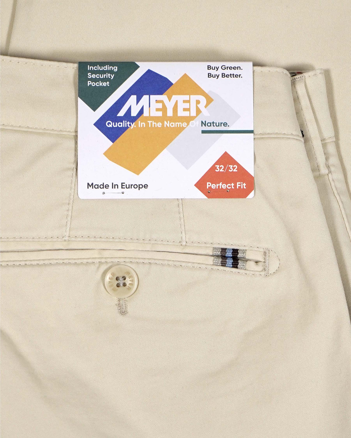 Meyer Rio Chino Trouser - Cream (Organic)