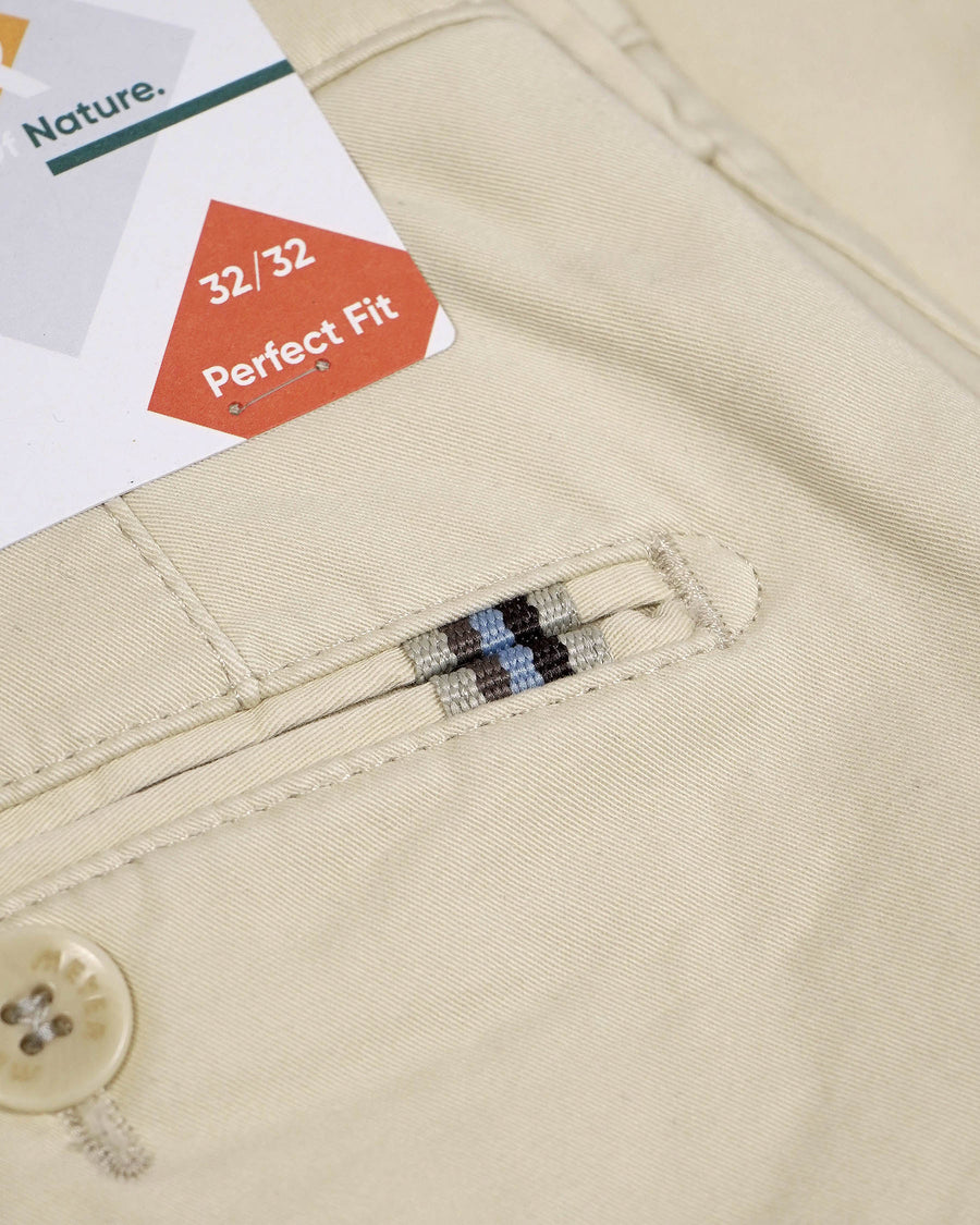 Meyer Rio Organic Cotton Chino Trousers – Cream