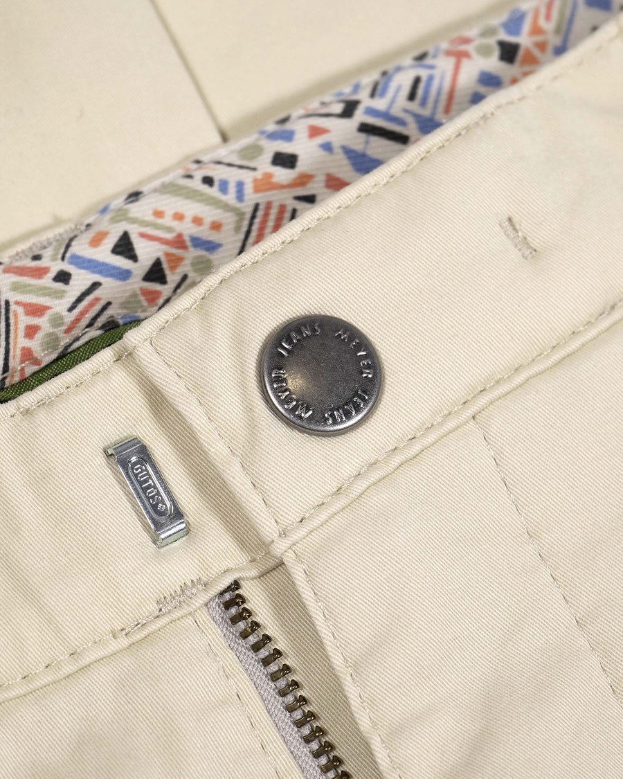 Meyer Rio Organic Cotton Chino Trousers – Cream