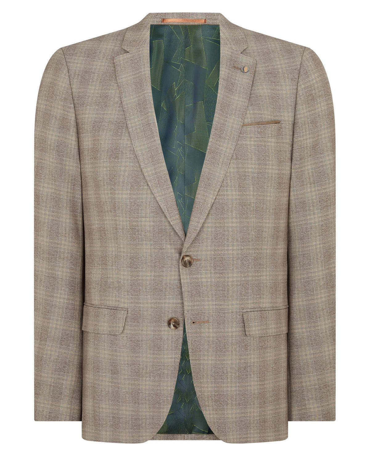 Remus Uomo Laurino 2 Piece Suit - Beige Check (Jacket &amp; Trousers)