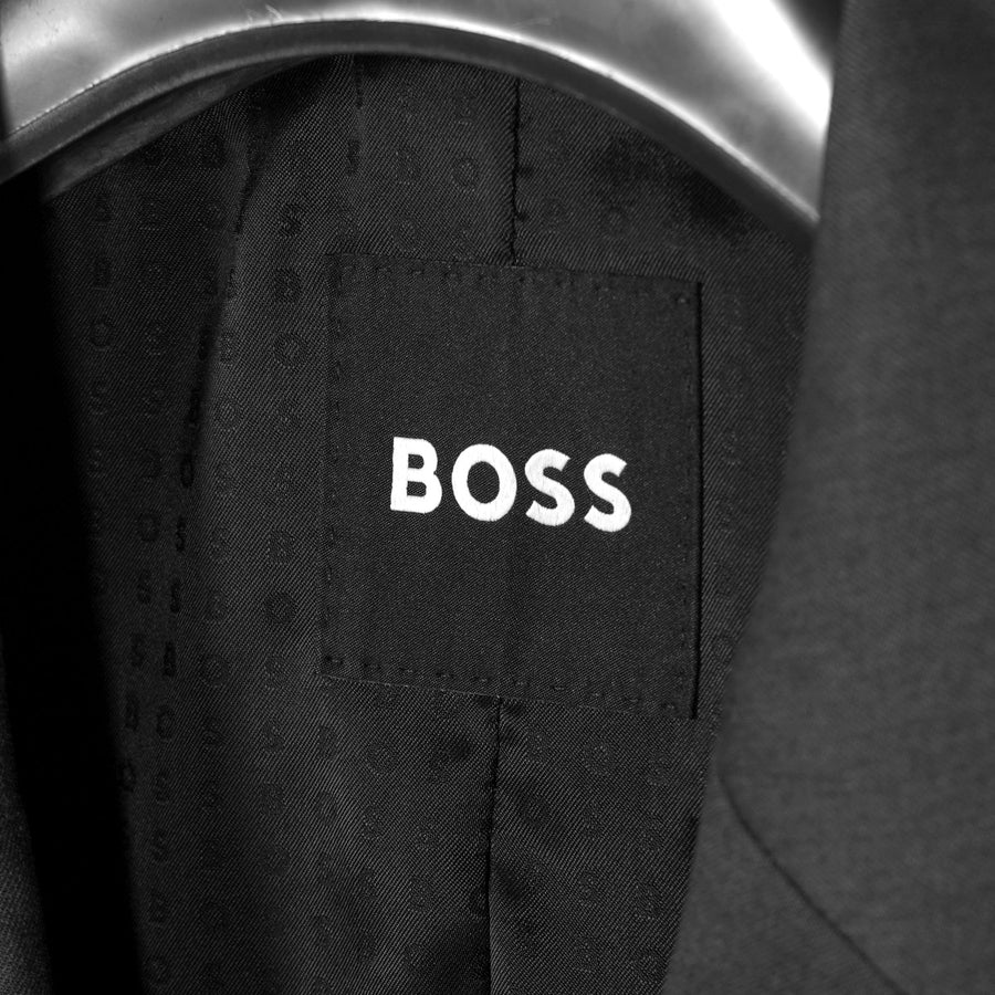 BOSS Slim Fit Virgin Wool Serge Suit Jacket – Grey