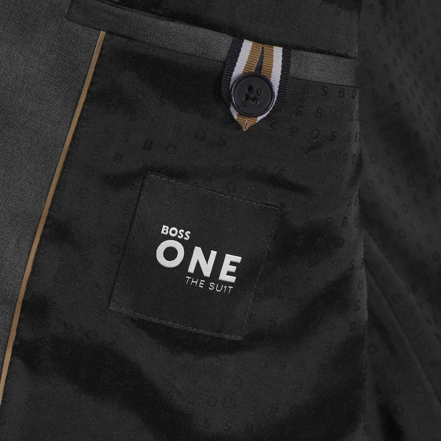 BOSS Slim Fit Virgin Wool Serge Suit Jacket – Grey