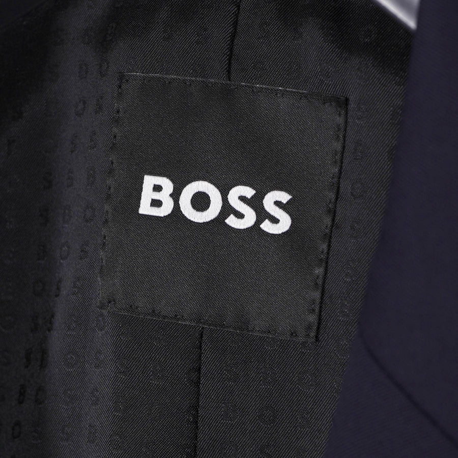 BOSS Slim Fit Virgin Wool Serge Suit Jacket – Navy