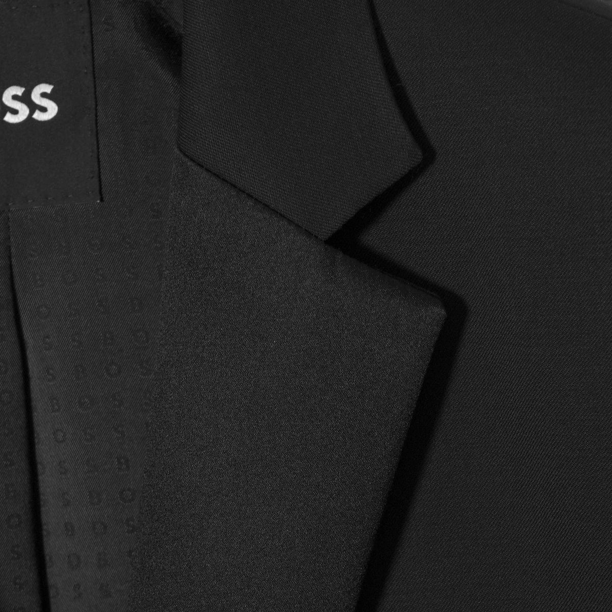 Boss Slim-Fit Virgin-Wool Tuxedo Jacket - Black