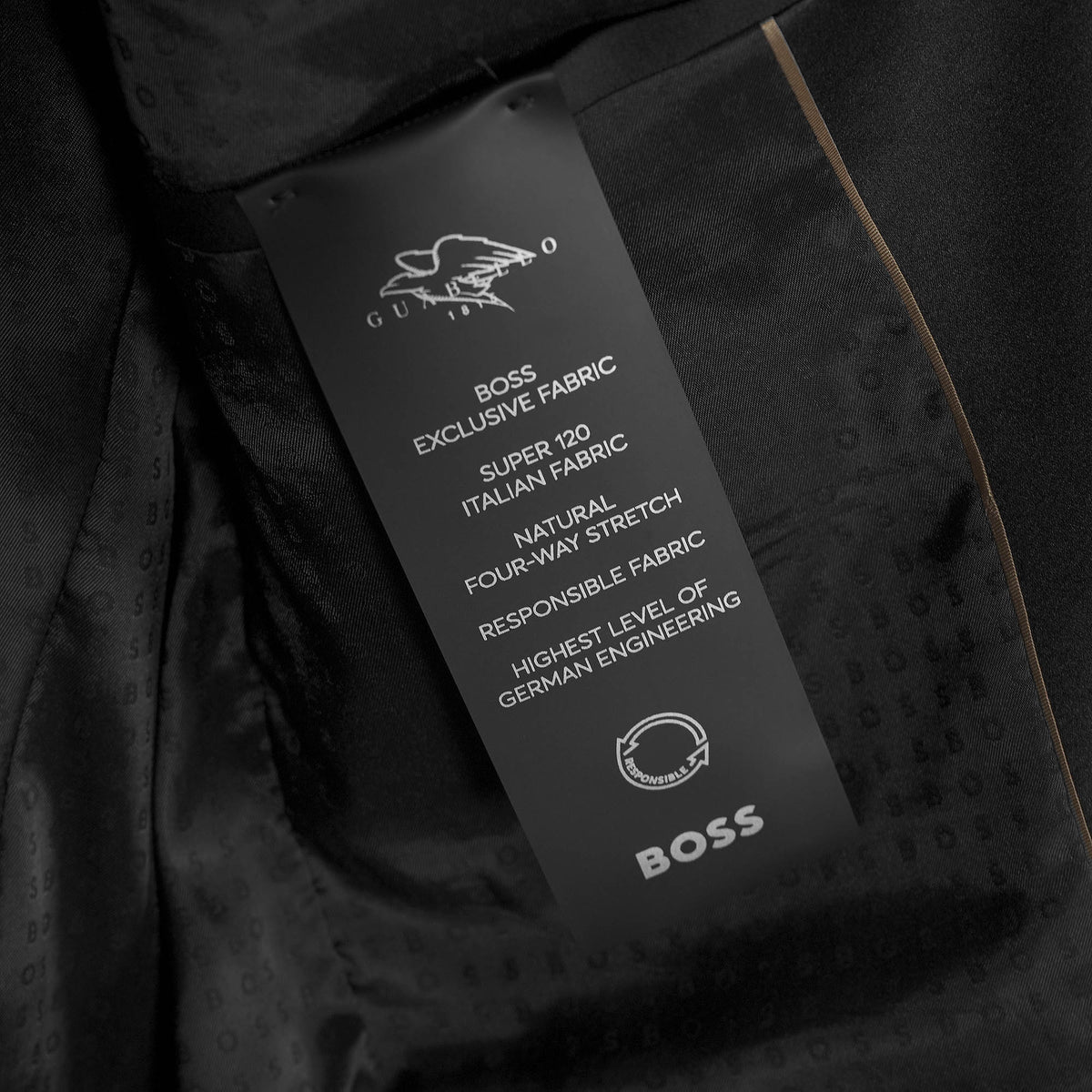 Boss Slim-Fit Virgin-Wool Tuxedo Jacket - Black