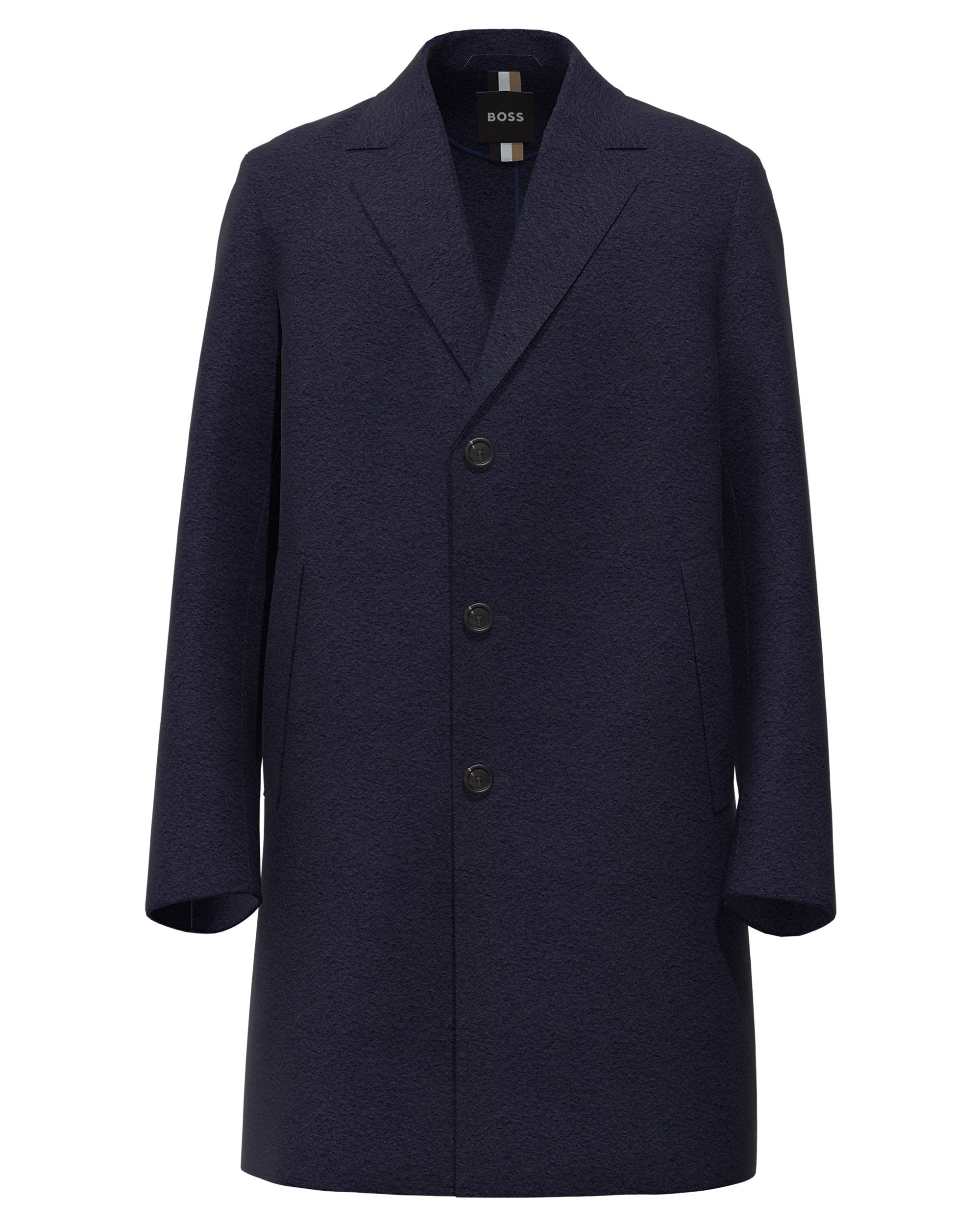 Hugo boss navy sale overcoat