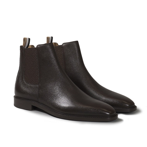 Boss Lisbon Leather Chelsea Boots - Brown