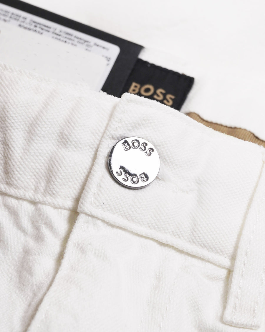 BOSS Taber Tapered Fit Jeans – White