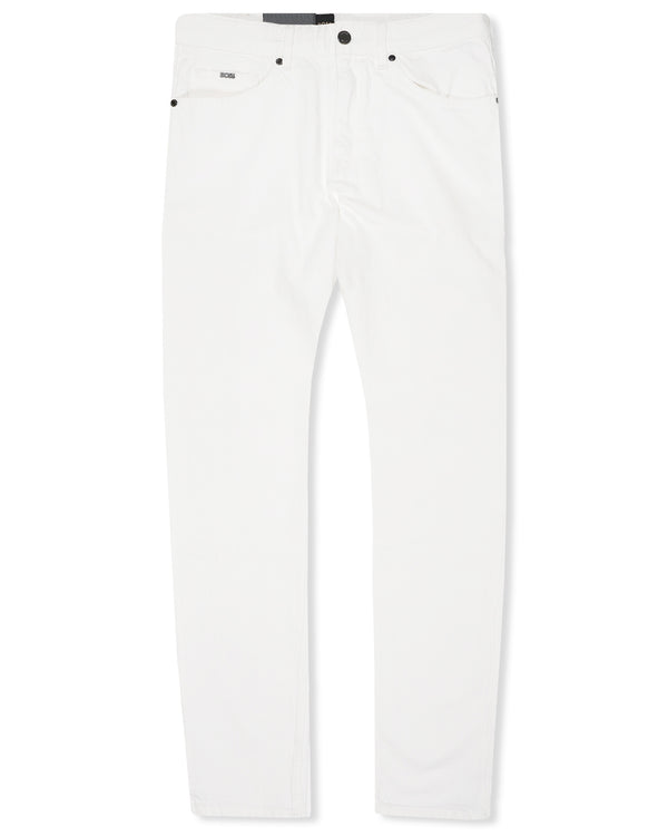 Boss Tapered Fit Taber Jeans - White