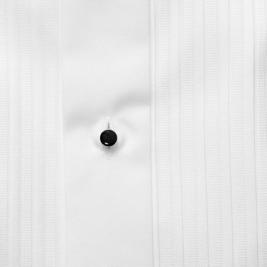 Eton Plissé Contemporary Fit Tuxedo Shirt – White