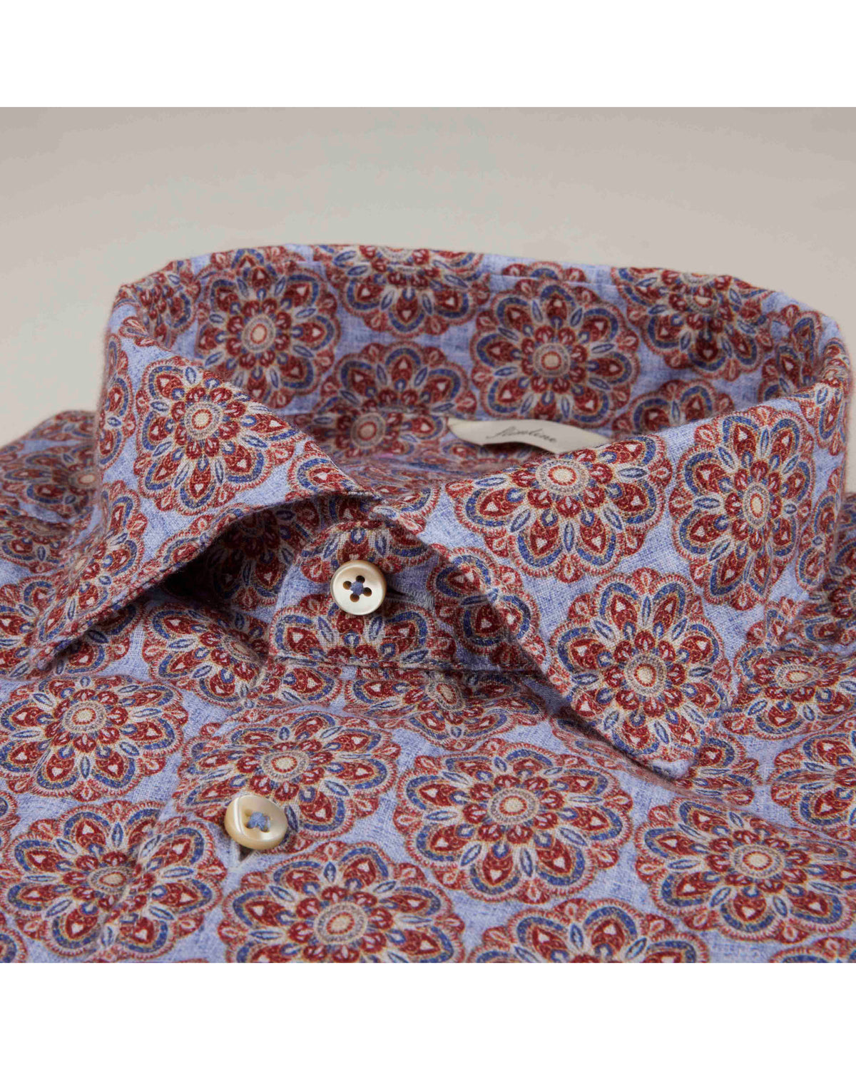 Stenströms Patterned Linen Shirt - Red