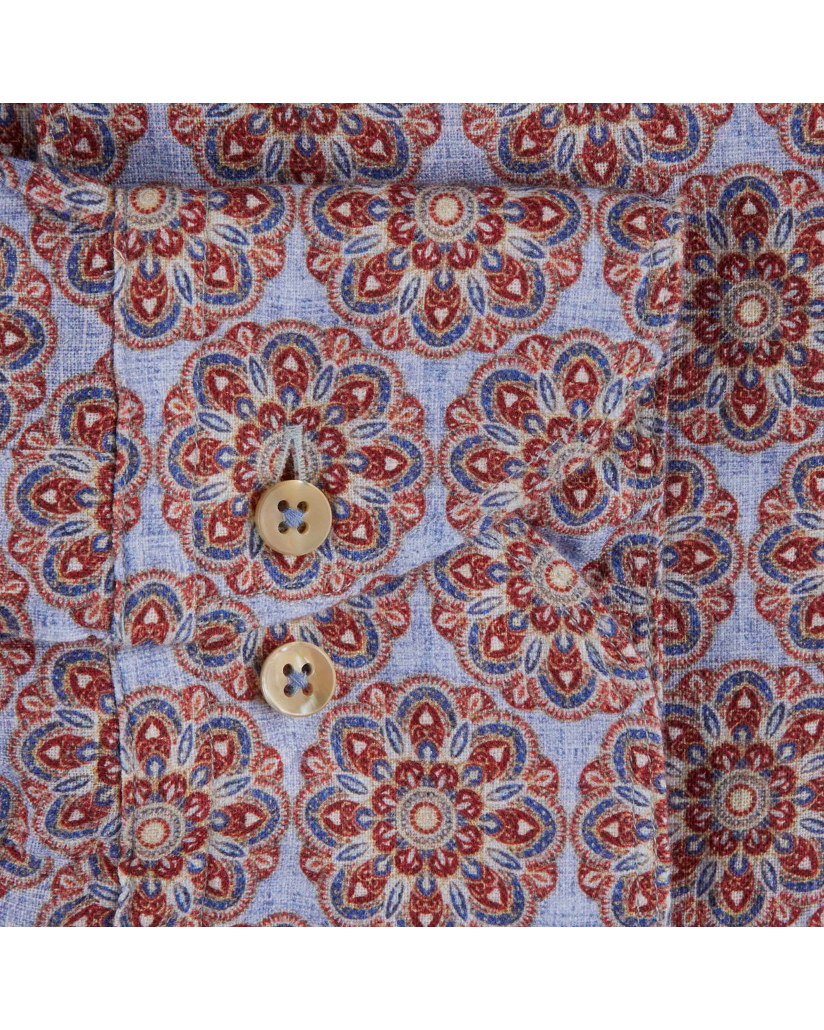 Stenströms Patterned Linen Shirt - Red