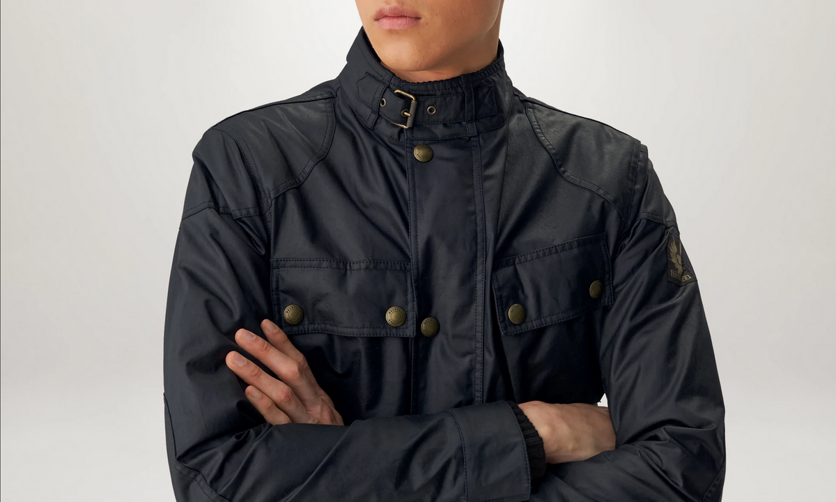 Belstaff Waxed Cotton Trialmaster Jacket - Navy