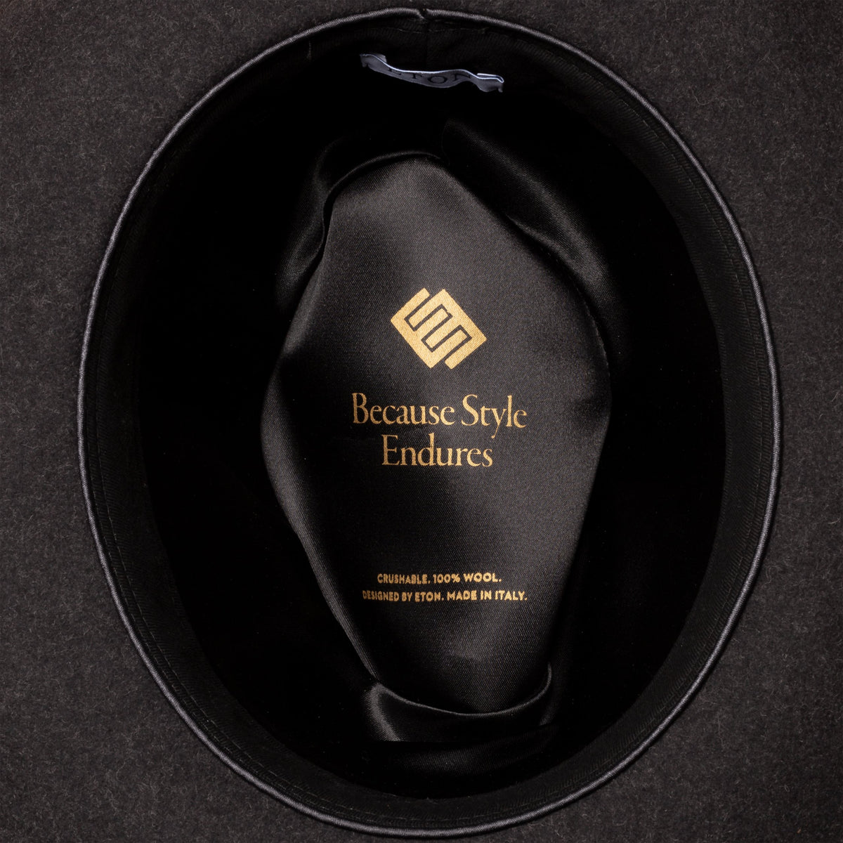 Eton 100% Fedora Hat - Grey