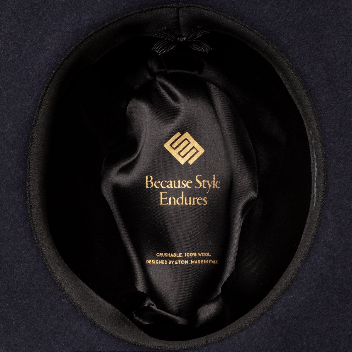 Eton 100% Wool Fedora Hat - Navy