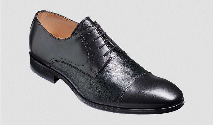 Barker Southwold Derby Shoe - Black Calf / Black Deerskin
