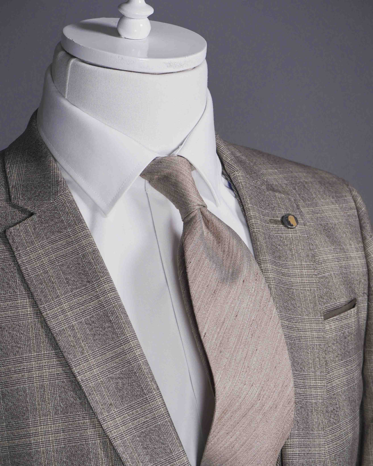 Remus Uomo Laurino 2 Piece Suit - Beige Check (Jacket &amp; Trousers)