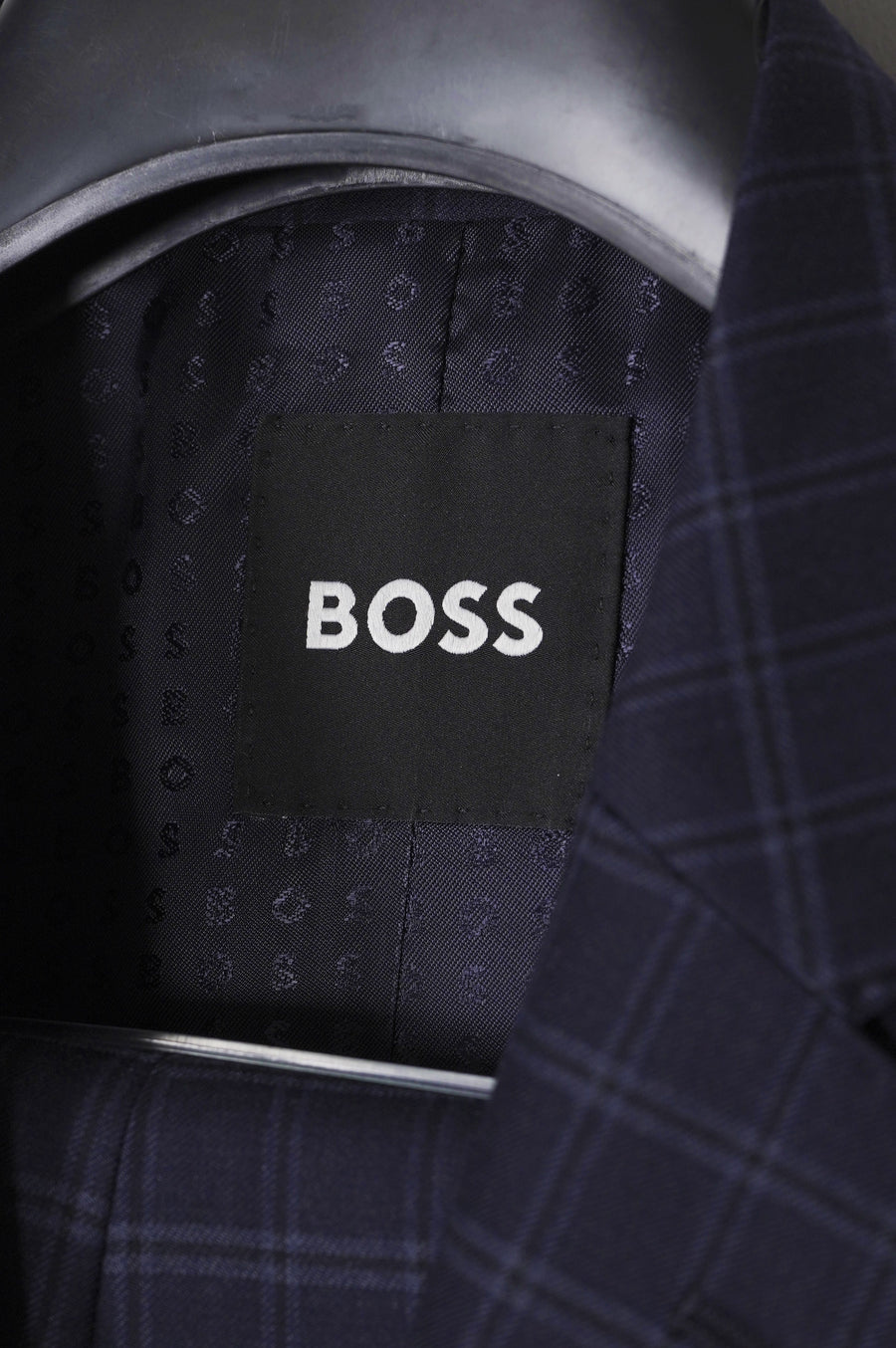 BOSS H-Huge 3-Piece Checked Suit – Blue
